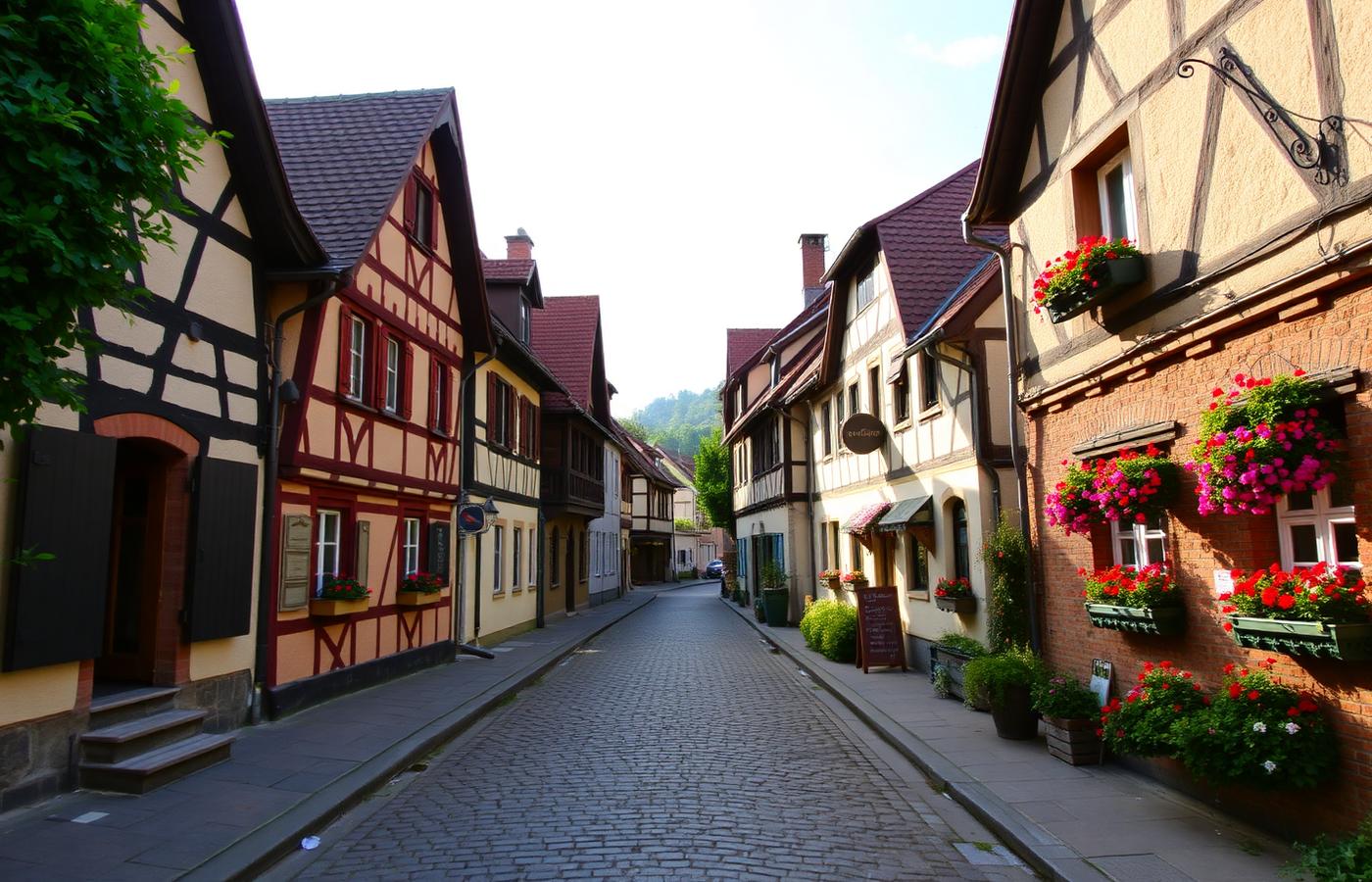 Dorfstraße in Mündling