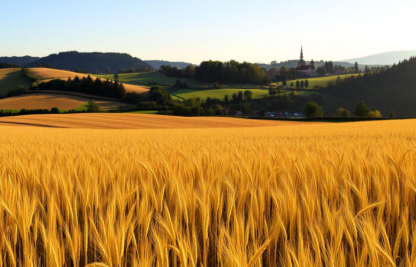 Felder und Landschaft rund um Mündling